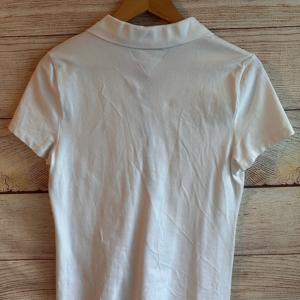 Tommy Hilfiger White Polo with Navy Accents - Picture 3 of 3